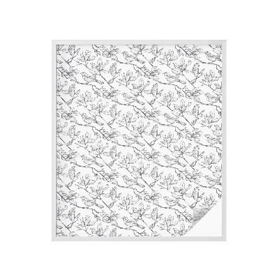 Folie decorativă vitraliu pentru uși și ferestre Păsări și flori