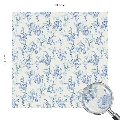 Folie geam să nu se vadă din exterior Flori albastre