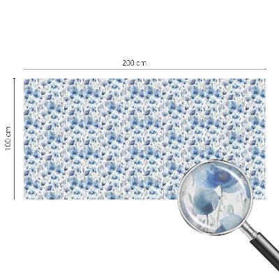 Folie geam intimitate model vitraliu Flori în acuarelă