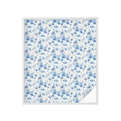 Folie geam intimitate model vitraliu Flori în acuarelă