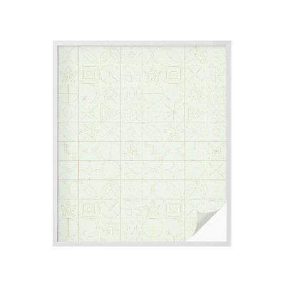 Folie decorativă vitraliu pentru uși și ferestre Mozaic geometric