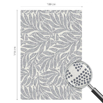 Folie decorativă vitraliu pentru uși și ferestre Picături de frunze