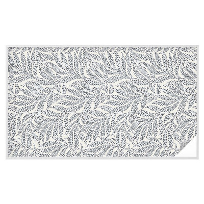 Folie decorativă vitraliu pentru uși și ferestre Picături de frunze