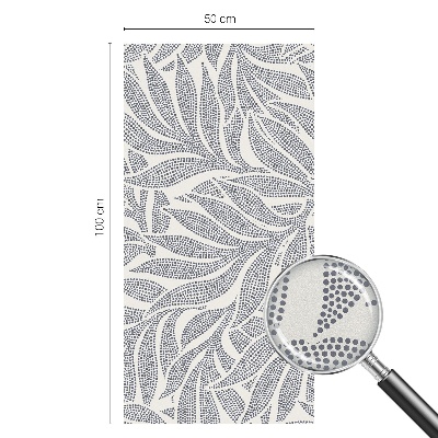 Folie decorativă vitraliu pentru uși și ferestre Picături de frunze