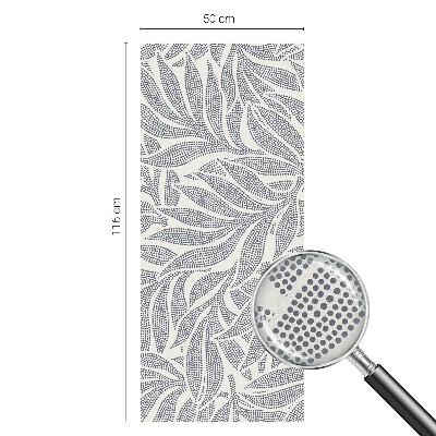 Folie decorativă vitraliu pentru uși și ferestre Picături de frunze