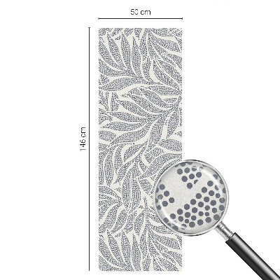 Folie decorativă vitraliu pentru uși și ferestre Picături de frunze