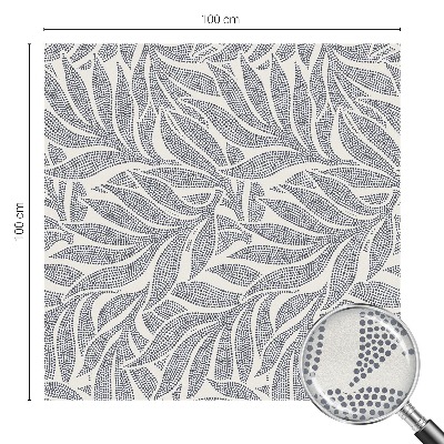 Folie decorativă vitraliu pentru uși și ferestre Picături de frunze