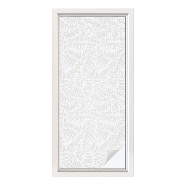 Autocolant vitraliu pentru geam Eleganță frunzișoasă