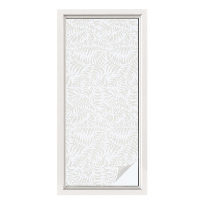 Autocolant vitraliu pentru geam Eleganță frunzișoasă