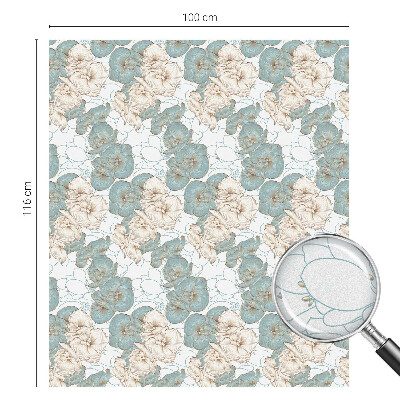 Folie geam să nu se vadă din exterior Flori delicate