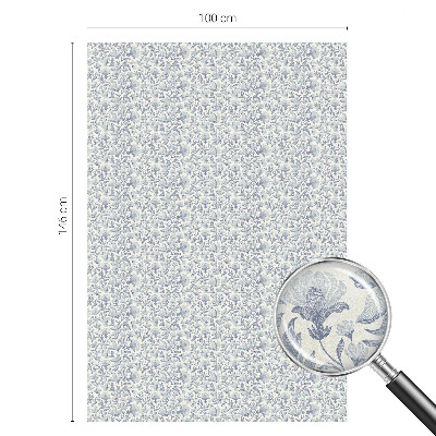 Folie decorativă vitraliu pentru uși și ferestre Model floral