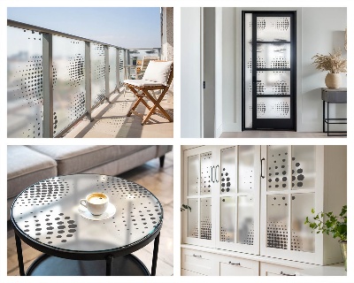 Folie geam să nu se vadă din exterior Cercuri punctate