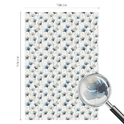 Folie decorativă geam Flori albastre