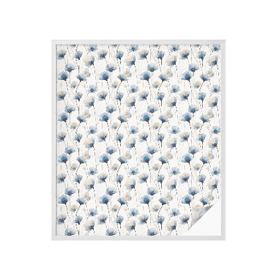 Folie decorativă geam Flori albastre