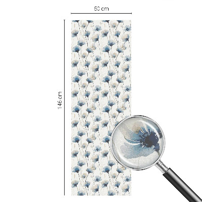 Folie decorativă geam Flori albastre