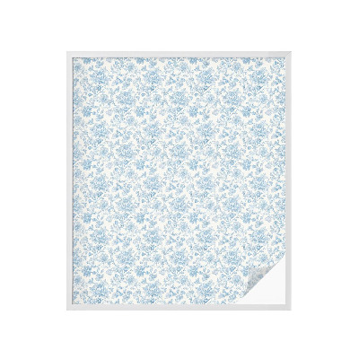 Folie decorativă vitraliu pentru uși și ferestre Model floral