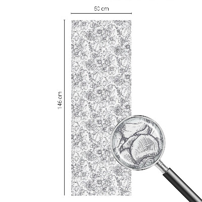 Folie geam intimitate model vitraliu Eleganță floristică