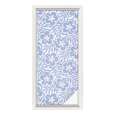 Autocolant vitraliu pentru geam Flori de hibiscus