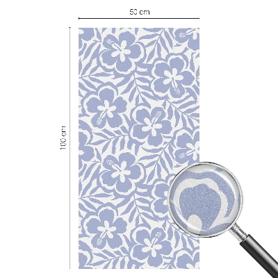 Autocolant vitraliu pentru geam Flori de hibiscus