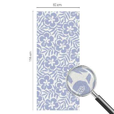 Autocolant vitraliu pentru geam Flori de hibiscus