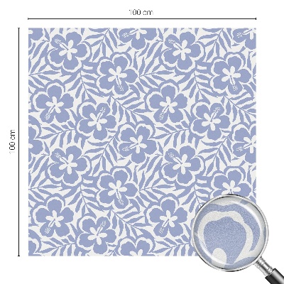 Autocolant vitraliu pentru geam Flori de hibiscus