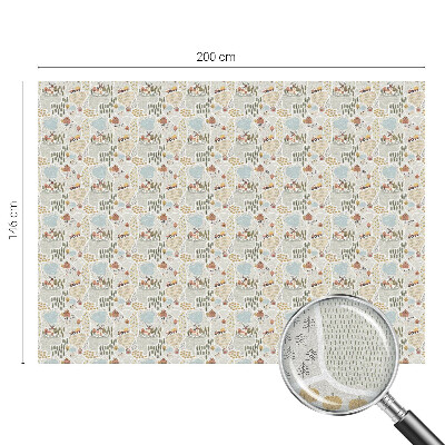 Folie decorativă vitraliu pentru uși și ferestre Un sat idilic