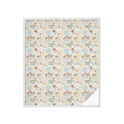 Folie decorativă vitraliu pentru uși și ferestre Un sat idilic