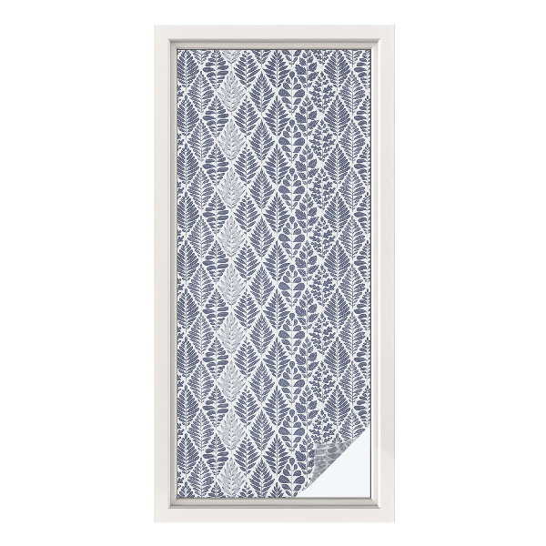 Folie decorativă vitraliu pentru uși și ferestre Frunze modelate