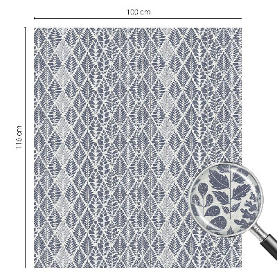 Folie decorativă vitraliu pentru uși și ferestre Frunze modelate