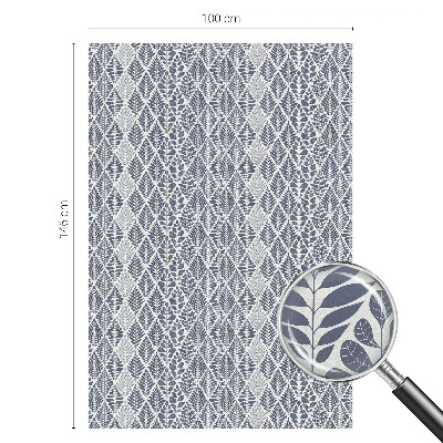 Folie decorativă vitraliu pentru uși și ferestre Frunze modelate