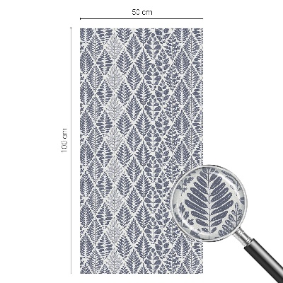 Folie decorativă vitraliu pentru uși și ferestre Frunze modelate