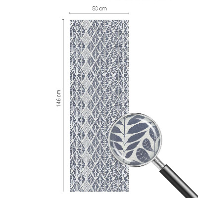 Folie decorativă vitraliu pentru uși și ferestre Frunze modelate