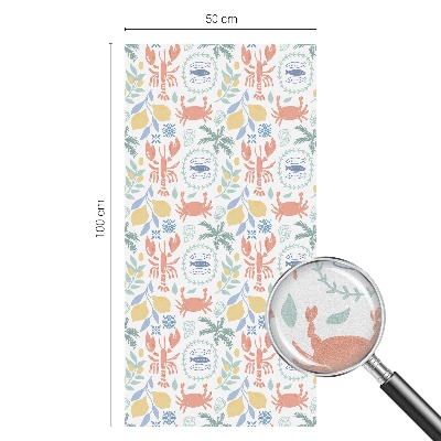 Folie geam intimitate model vitraliu Motive nautice