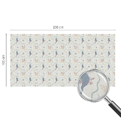 Folie geam intimitate model vitraliu Căluți de mare