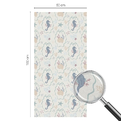 Folie geam intimitate model vitraliu Căluți de mare