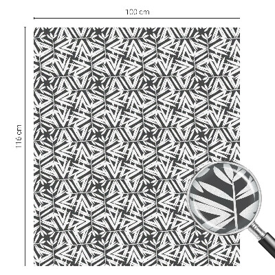 Folie decorativă vitraliu pentru uși și ferestre Frunze geometrice