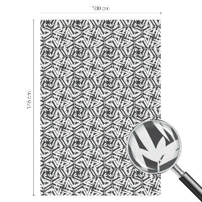 Folie decorativă vitraliu pentru uși și ferestre Frunze geometrice