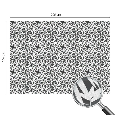 Folie decorativă vitraliu pentru uși și ferestre Frunze geometrice