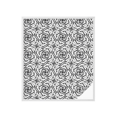 Folie decorativă vitraliu pentru uși și ferestre Frunze geometrice