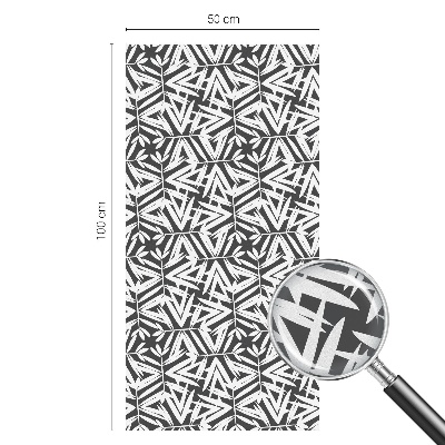 Folie decorativă vitraliu pentru uși și ferestre Frunze geometrice