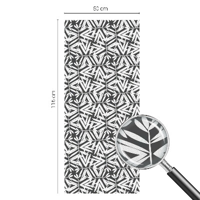 Folie decorativă vitraliu pentru uși și ferestre Frunze geometrice