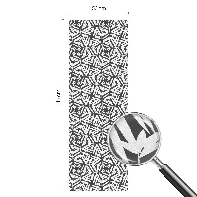 Folie decorativă vitraliu pentru uși și ferestre Frunze geometrice