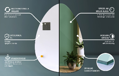 Oglindă în formă organică design elegant