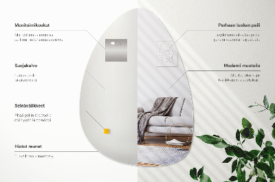 Oglindă în formă organică design elegant