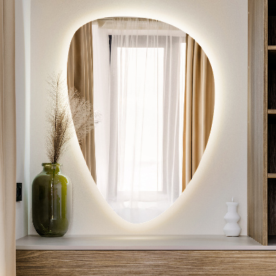 Oglindă asimetrică ou perete iluminare LED