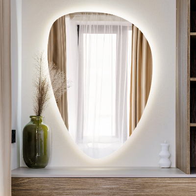 Oglindă asimetrică ou perete iluminare LED