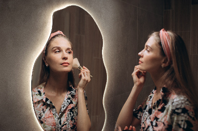 Oglindă asimetrică Led Fără rame