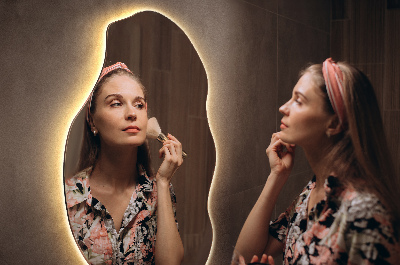 Oglindă asimetrică Led Fără rame