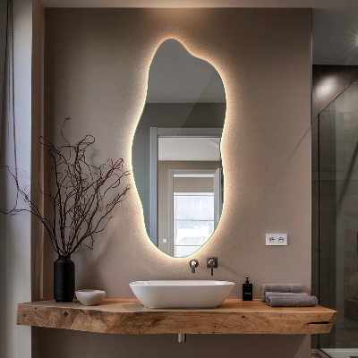 Oglinda forma neregulata led inovatoare