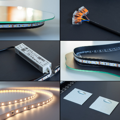 Oglinda forma neregulata led inovatoare